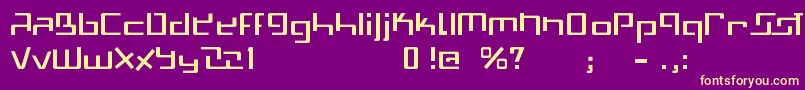 Swissmad Font – Yellow Fonts on Purple Background