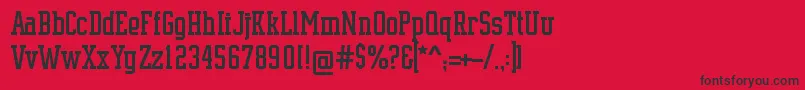 SupremeBw90 Font – Black Fonts on Red Background