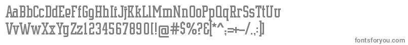 SupremeBw90-fontti – harmaat kirjasimet valkoisella taustalla