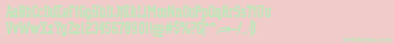 SupremeBw90 Font – Green Fonts on Pink Background