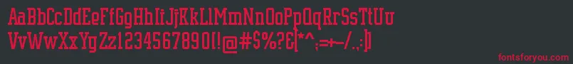 SupremeBw90 Font – Red Fonts on Black Background
