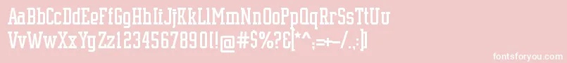 SupremeBw90 Font – White Fonts on Pink Background