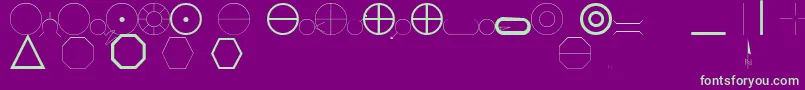 EsriIglFont23 Font – Green Fonts on Purple Background