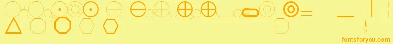 EsriIglFont23 Font – Orange Fonts on Yellow Background