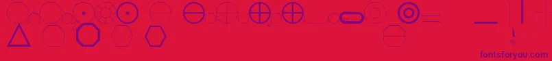EsriIglFont23 Font – Purple Fonts on Red Background