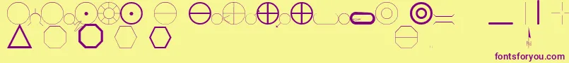 EsriIglFont23 Font – Purple Fonts on Yellow Background