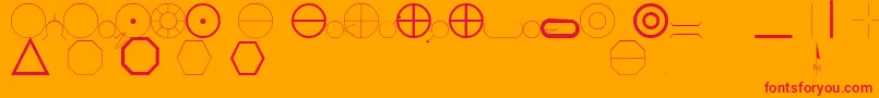 EsriIglFont23 Font – Red Fonts on Orange Background