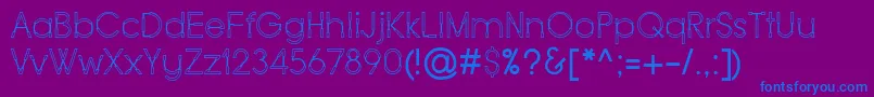 Fonte Force – fontes azuis em um fundo violeta