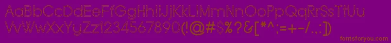 Force Font – Brown Fonts on Purple Background