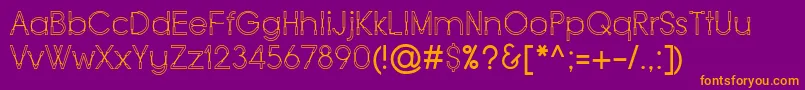 Force Font – Orange Fonts on Purple Background