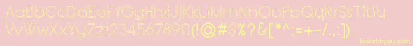 Force Font – Yellow Fonts on Pink Background