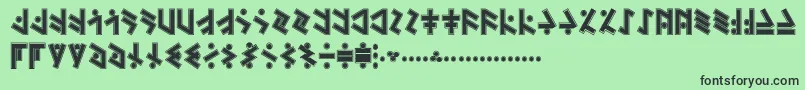 TemphisSweatermonkey Font – Black Fonts on Green Background