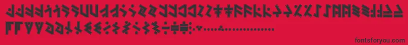 TemphisSweatermonkey Font – Black Fonts on Red Background