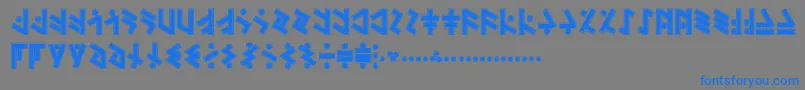 TemphisSweatermonkey Font – Blue Fonts on Gray Background