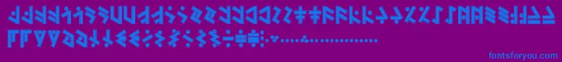 TemphisSweatermonkey Font – Blue Fonts on Purple Background