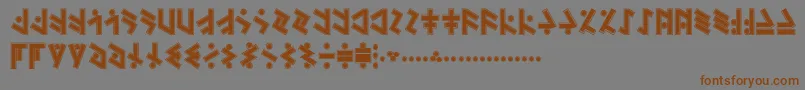 TemphisSweatermonkey Font – Brown Fonts on Gray Background