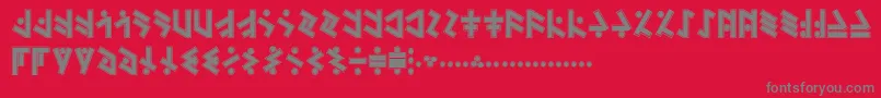 fuente TemphisSweatermonkey – Fuentes Grises Sobre Fondo Rojo