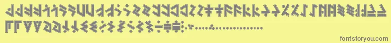 TemphisSweatermonkey Font – Gray Fonts on Yellow Background