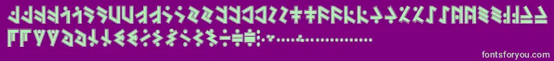TemphisSweatermonkey Font – Green Fonts on Purple Background