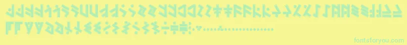 Police TemphisSweatermonkey – polices vertes sur fond jaune