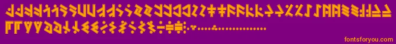 TemphisSweatermonkey Font – Orange Fonts on Purple Background