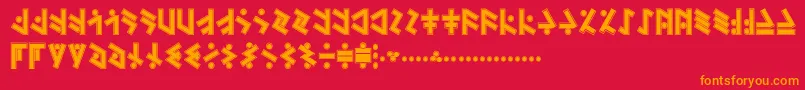 TemphisSweatermonkey Font – Orange Fonts on Red Background