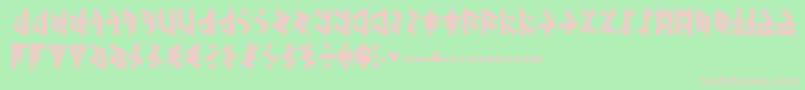 TemphisSweatermonkey-Schriftart – Rosa Schriften auf grünem Hintergrund