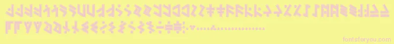 TemphisSweatermonkey Font – Pink Fonts on Yellow Background