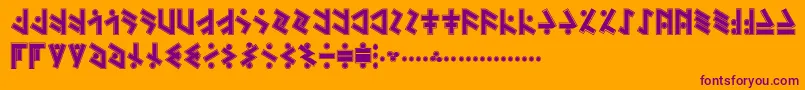 フォントTemphisSweatermonkey – オレンジの背景に紫のフォント