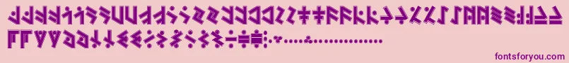 TemphisSweatermonkey Font – Purple Fonts on Pink Background
