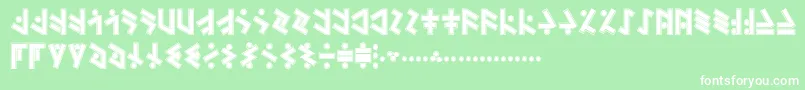 TemphisSweatermonkey Font – White Fonts on Green Background