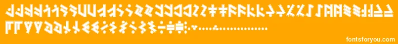 TemphisSweatermonkey Font – White Fonts on Orange Background