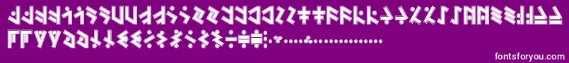 TemphisSweatermonkey Font – White Fonts on Purple Background