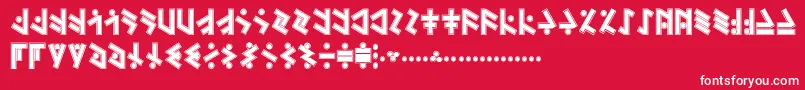 TemphisSweatermonkey Font – White Fonts on Red Background