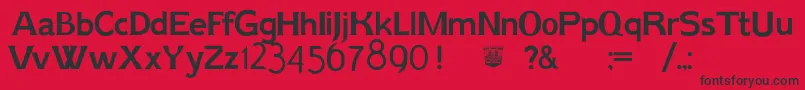 AikErikholm Font – Black Fonts on Red Background