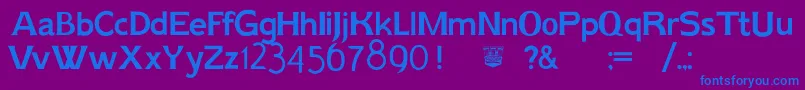 AikErikholm Font – Blue Fonts on Purple Background