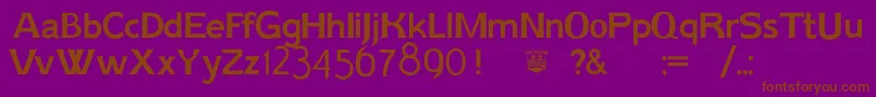 AikErikholm Font – Brown Fonts on Purple Background