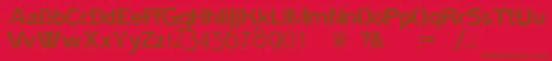 AikErikholm Font – Brown Fonts on Red Background