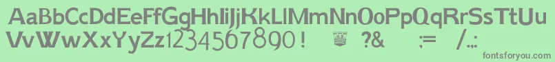 AikErikholm Font – Gray Fonts on Green Background