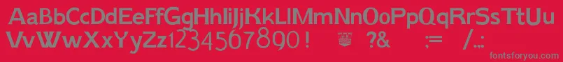 AikErikholm Font – Gray Fonts on Red Background