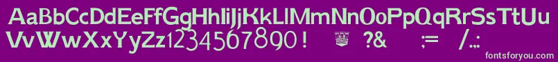 AikErikholm Font – Green Fonts on Purple Background