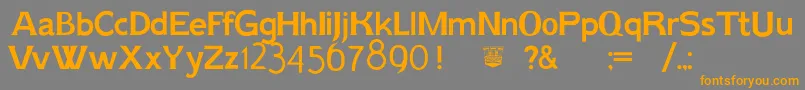 AikErikholm Font – Orange Fonts on Gray Background