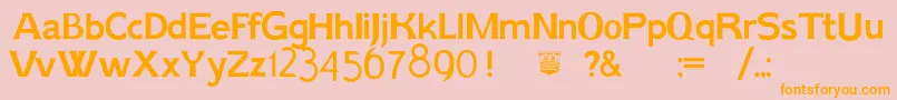 AikErikholm Font – Orange Fonts on Pink Background