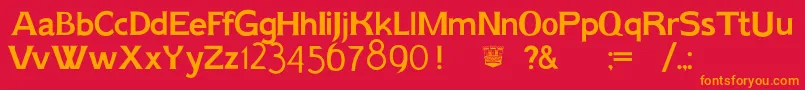 AikErikholm Font – Orange Fonts on Red Background