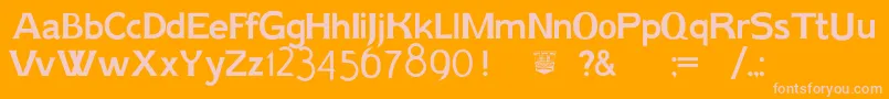 AikErikholm Font – Pink Fonts on Orange Background