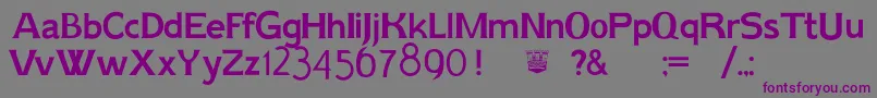 AikErikholm Font – Purple Fonts on Gray Background