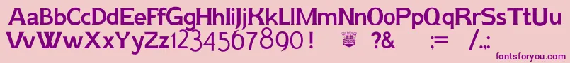 AikErikholm Font – Purple Fonts on Pink Background