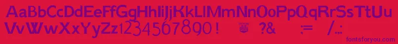 AikErikholm Font – Purple Fonts on Red Background