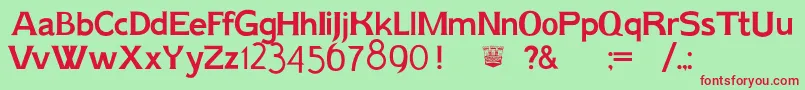 AikErikholm Font – Red Fonts on Green Background