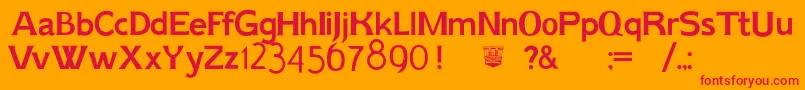 AikErikholm Font – Red Fonts on Orange Background